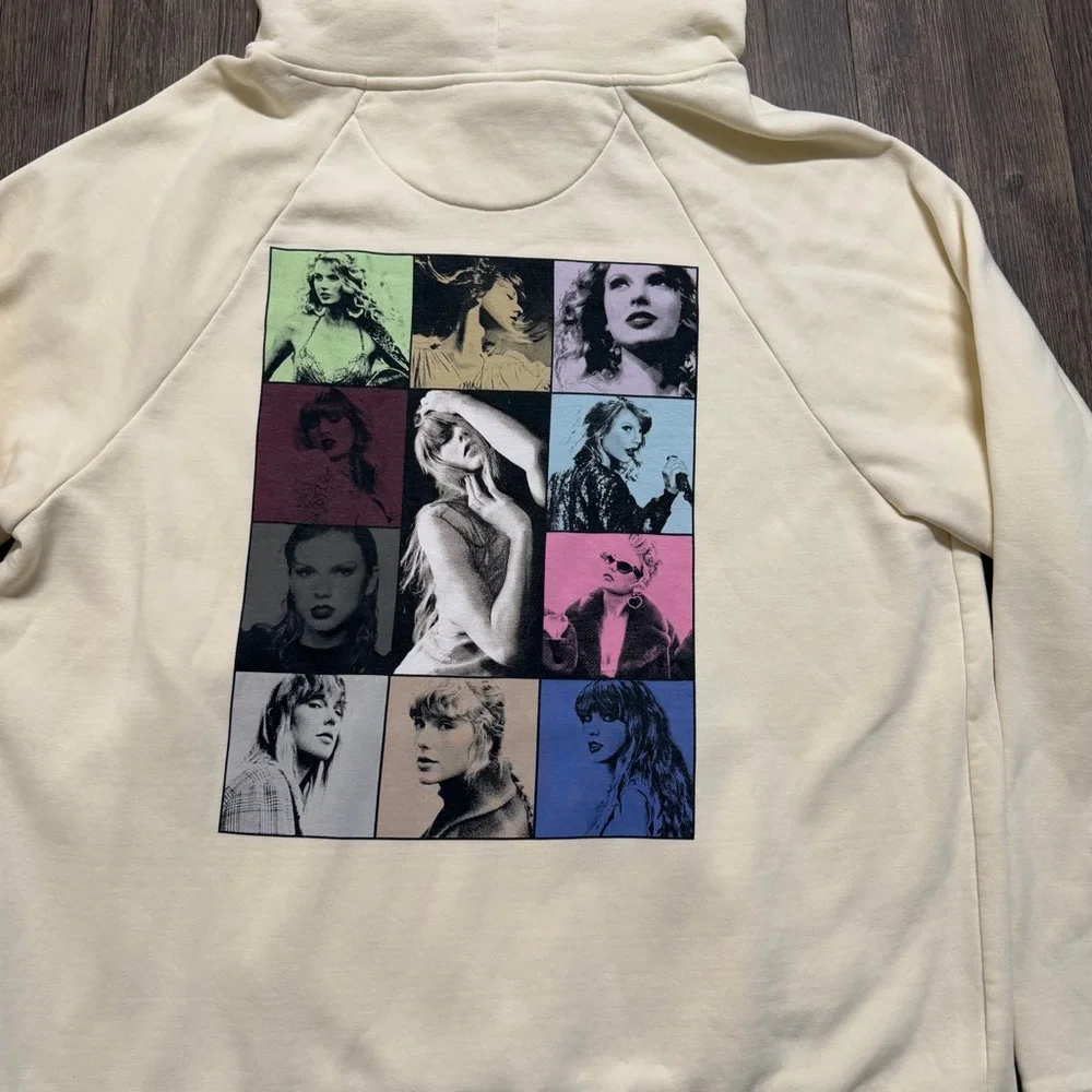 Taylor Swift 2023 The Eras Tour Concert Official Cream Hoodie Merch Sweatshirt L - Picture 10 of 12